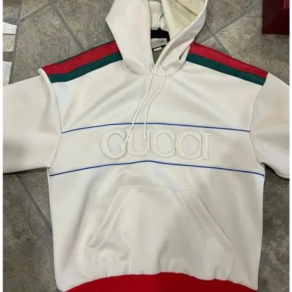 Unisex Gucci light neoprene Gucci logo hoodie size medium fits like large - Picture 6 of 12